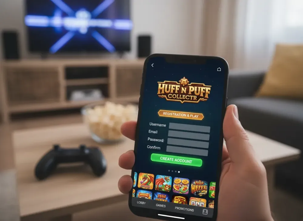 Huff n puff collectr registration account setup and play